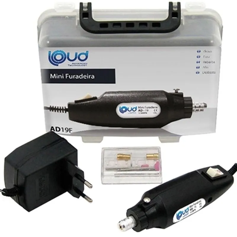 Mini Furadeira Minidrill Com Fonte E Maleta Ad19f Loud
