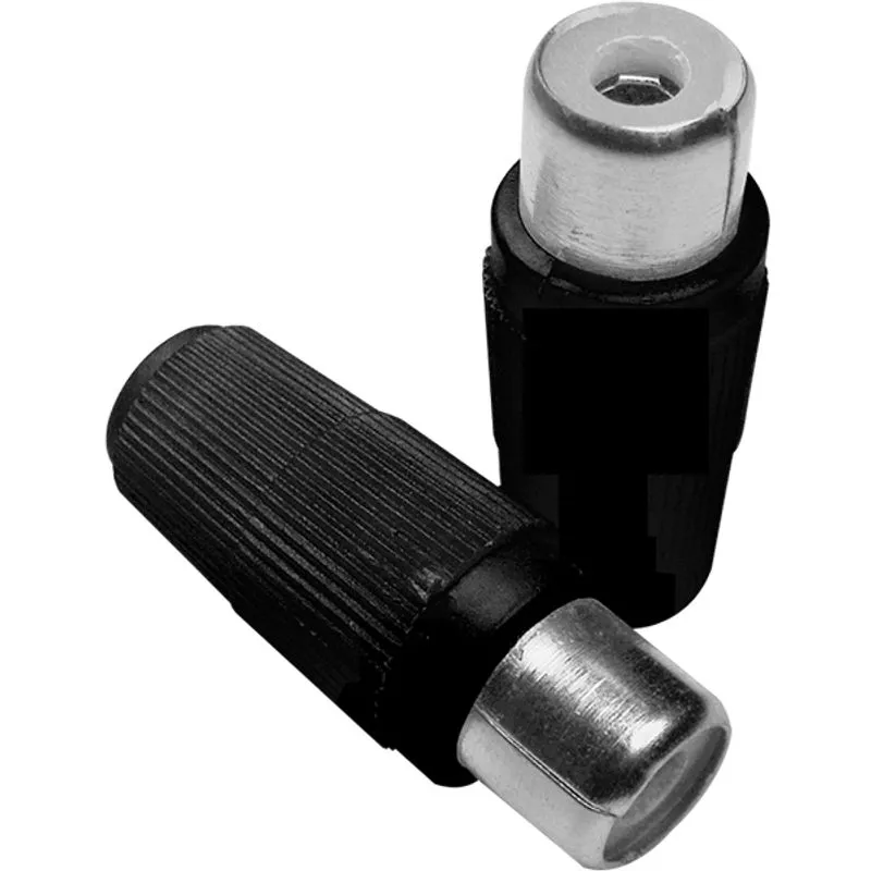 Kit Com 10 Plugs Conectores Fêmea Rca Preto 19816 Loud