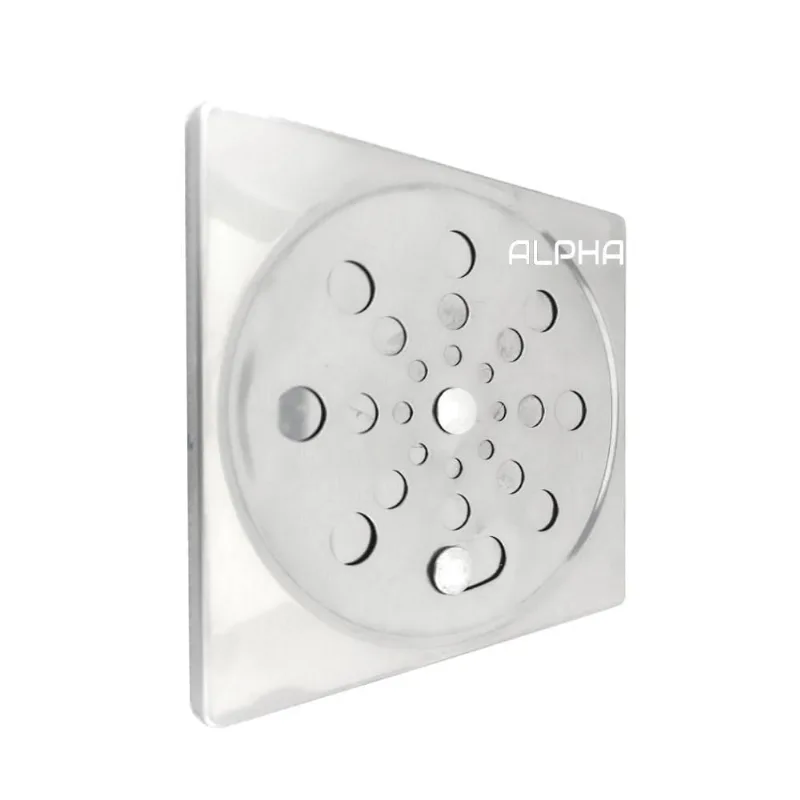 Tampa Ralo Grelha Quadrado 10X10Cm Inox Função Abre / Fecha