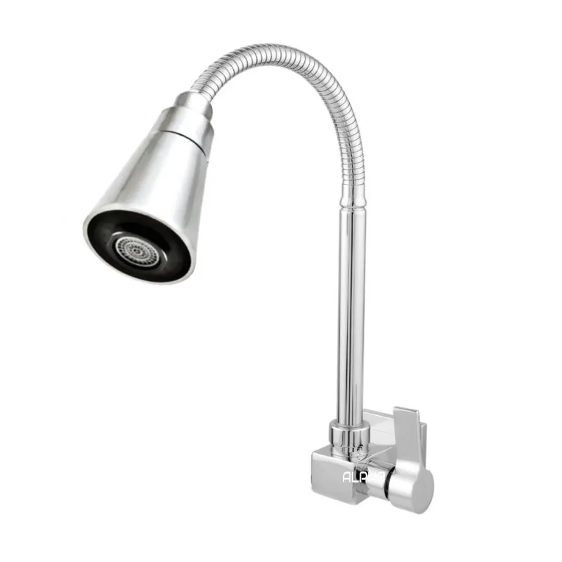 Torneira Cozinha Parede Quadrada 4168 Gourmet Cônica Cr C-65