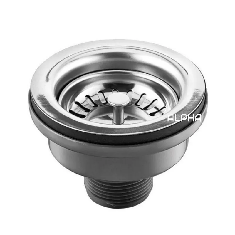 Válvula Pia Cozinha Americana Escoamento 4.1/2 Aço Inox