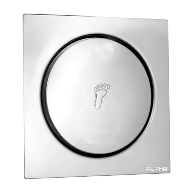 Ralo Click Inteligente p/ Banheiro Quadrado 10 Cm Inox Cromo