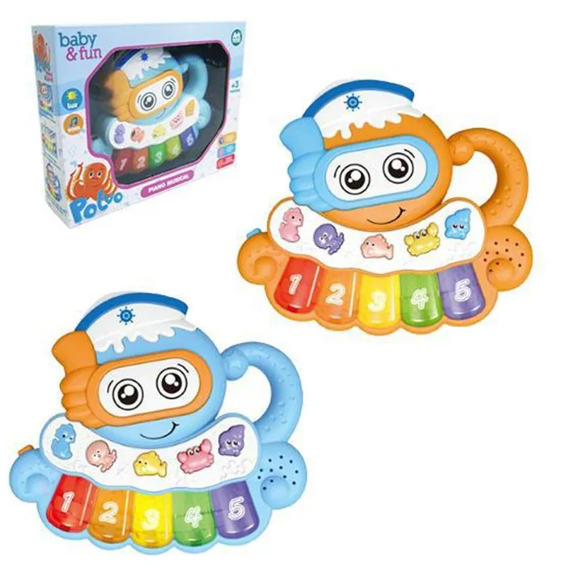 Teclado/piano Musical Infantil Baby Polvo Com Luz