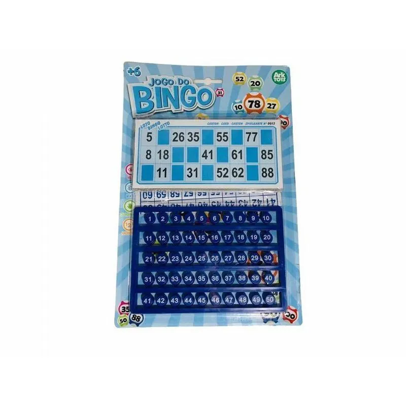Bingo Com 24 Cartelas + 90 Numeros De Plastico Na Cartela