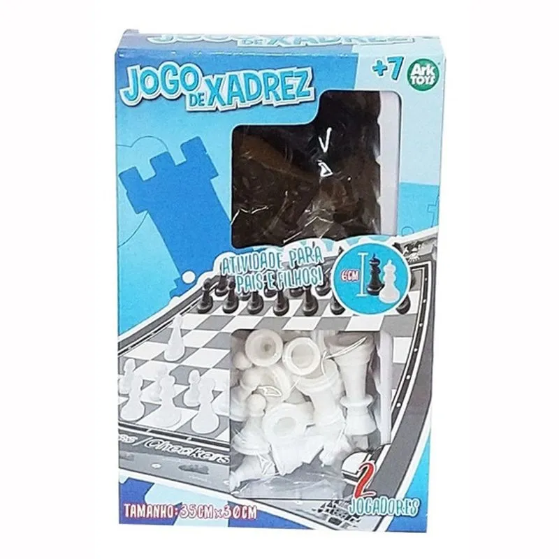 Jogo De Xadrez Com Tabuleiro 32 Peças Instruções Ark Toys