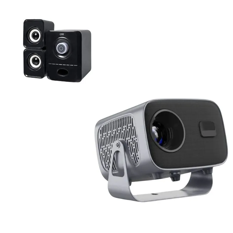 Kit Com Projetor Hy350 E Caixa De Som