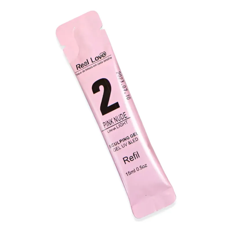 Gel Alongamento De Unha 02 Pink Nude Refil Real Love 15G