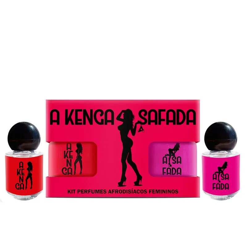 Kit A Kenga Safada Perfume Afrodisíaco Feminino 5ml Sexy Fantasy