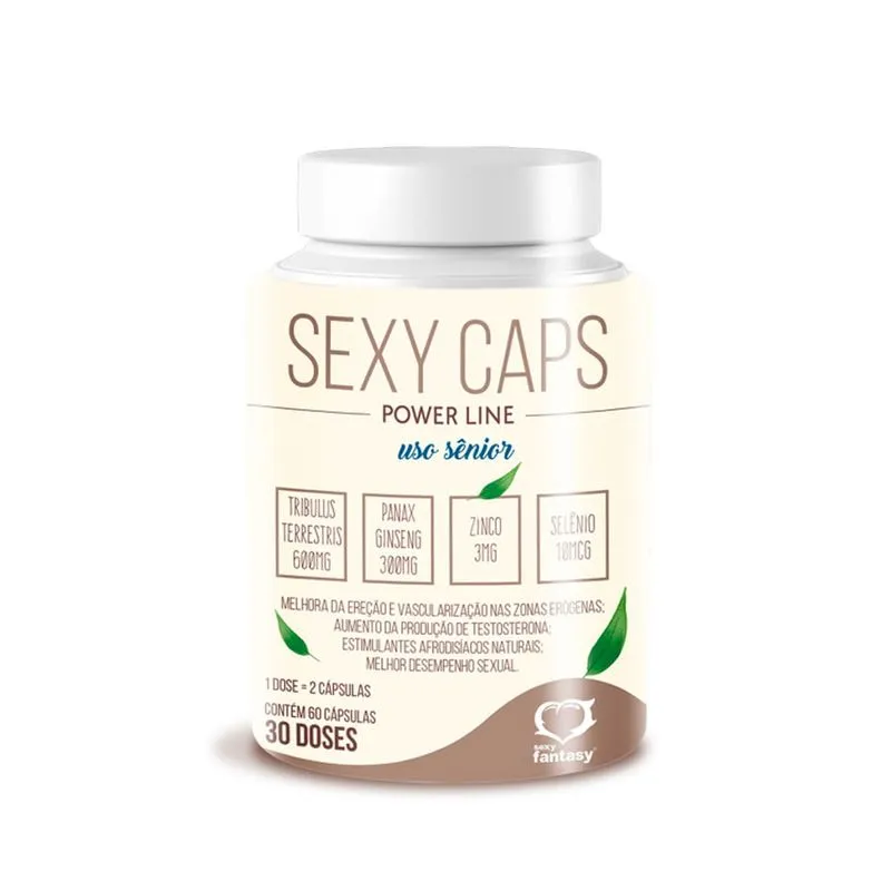 Sexy Caps Cápsulas Estimulantes Afrodisíacas Natural de Uso Sênior Sexy Fantasy