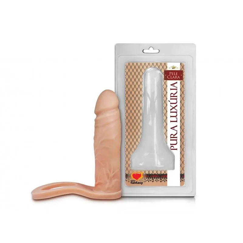 Anel Companheiro com Pênis Boneca Salmão 10x2,6cm Sexy Fantasy