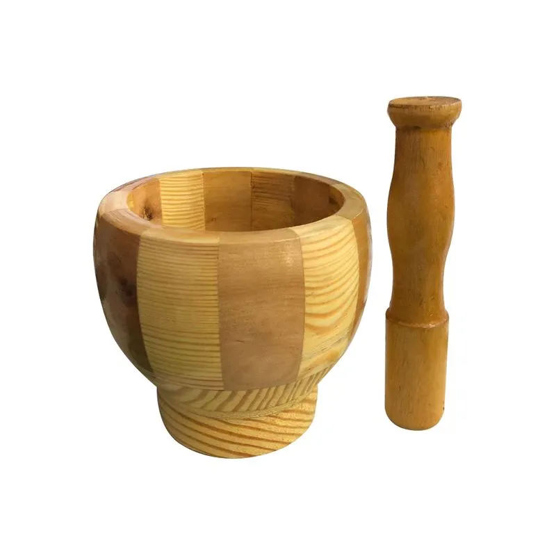 Pilão com Socador em Bambu