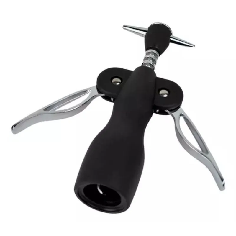 Saca Rolhas Abridor De Garrafa Vinho Manual Aço Inox Emborrachado Ke Home