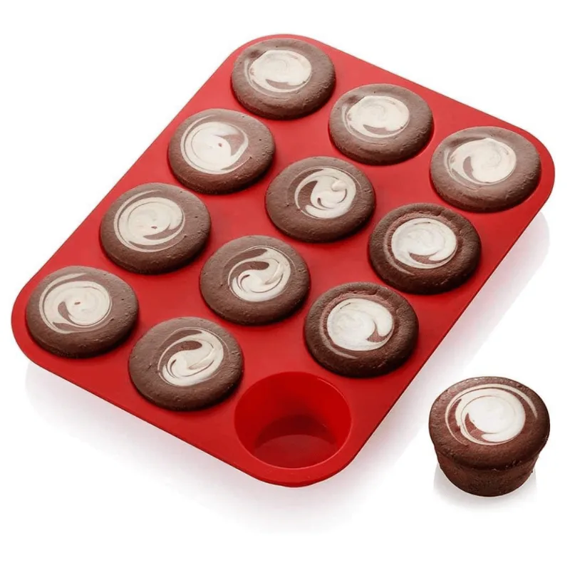 Forma Cupcake Silicone c/ 12 Unidades - Cores Sortidas - Ke Home