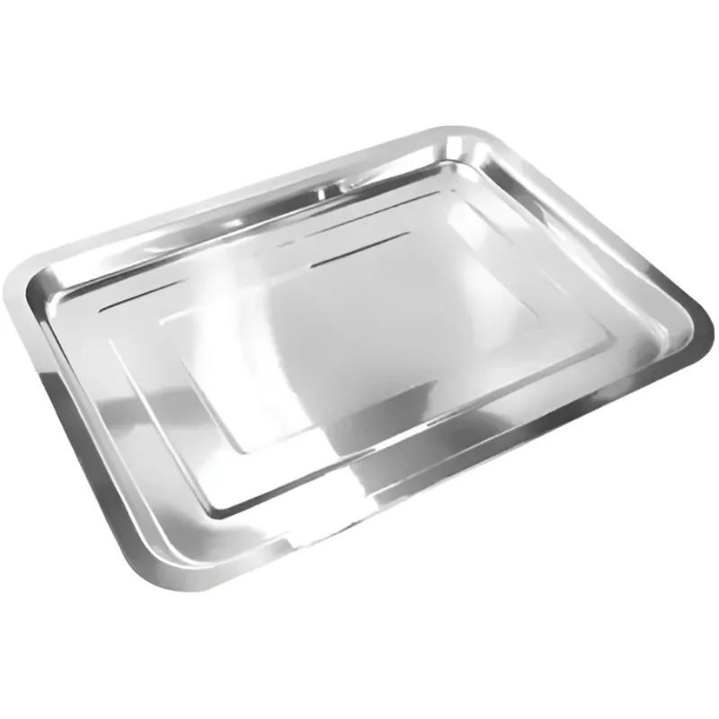 Bandeja em Aço Inox 36x27x2cm - Ke Home UNICA