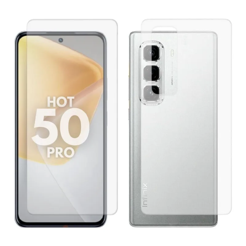 Pelicula Hidrogel Frente Verso Compatível Infinix Hot 50 Pro