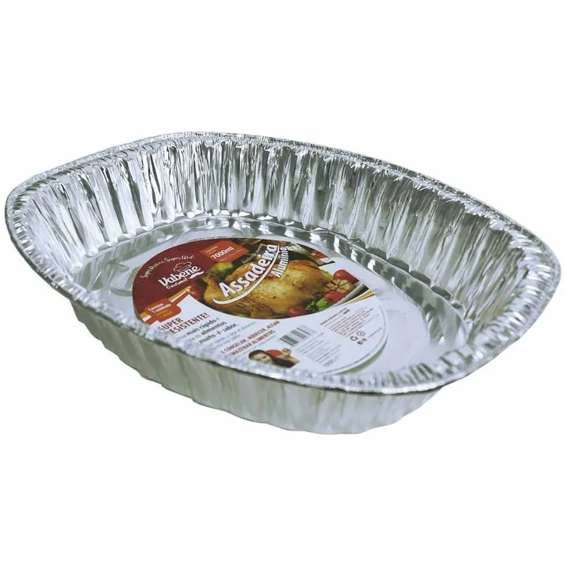 Assadeira Alumínio Descartável Oval 7 L 4026 Vabene - UN