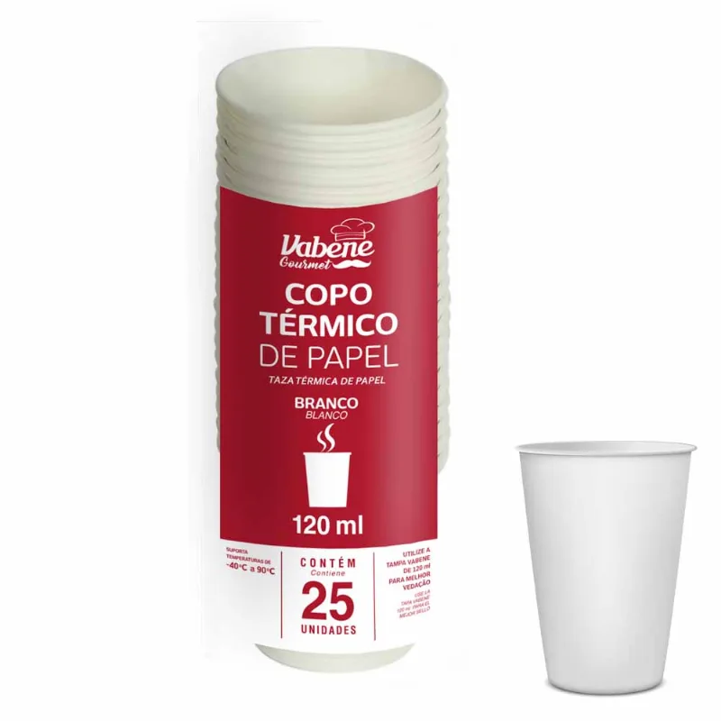 Copo Papel 120 ml 3031 Vabene - 25UN