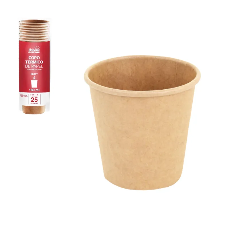 Copo de Papel 180ml Kreft 3054 Vabene - 25UN