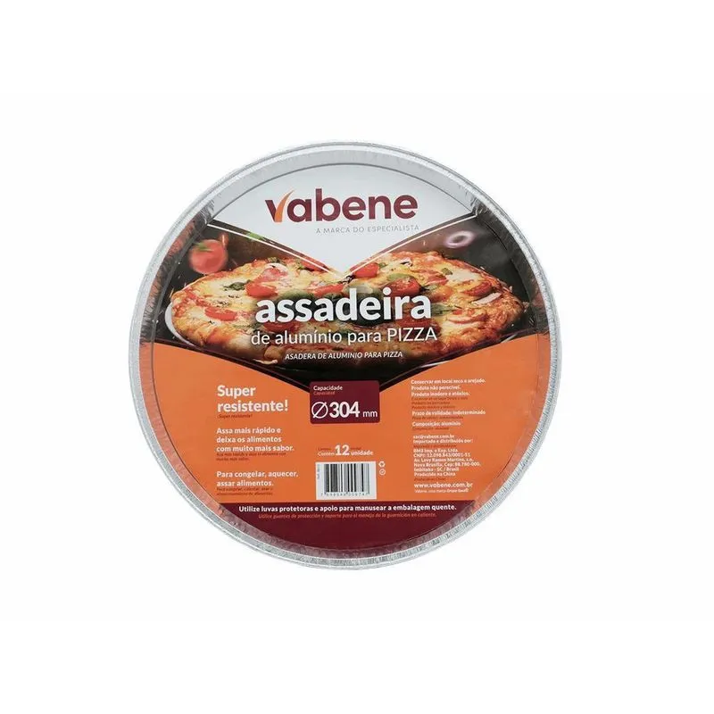 Assadeira Pizza Diam 304Mm - 28Mm Altura S/Tampa Vabene