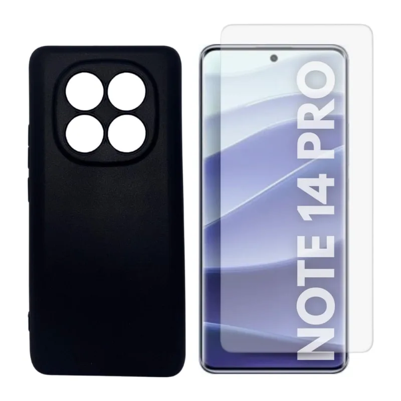 Capa Capinha Aveludada + Película Hidrogel Redmi Note 14 Pro