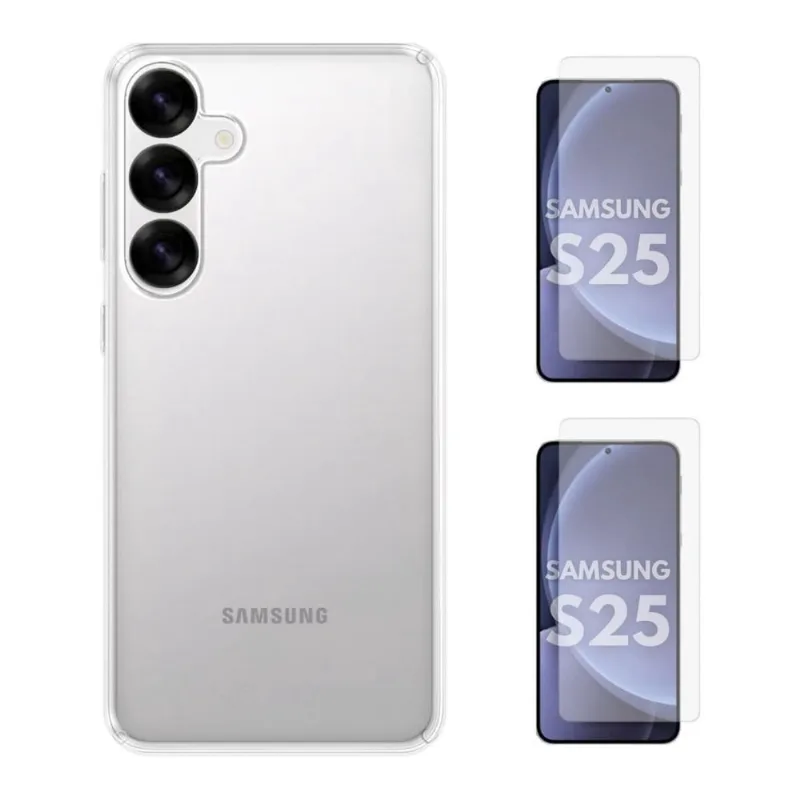 Capa Capinha Silicone + 2 Películas Vidro Para Samsung S25
