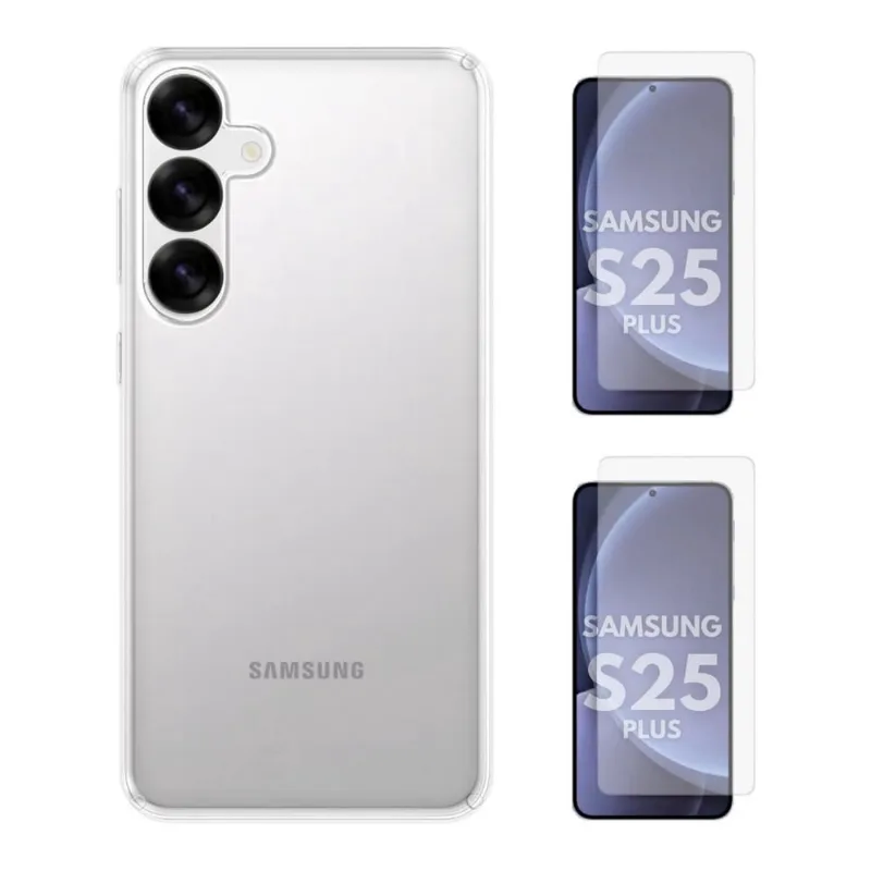 Capa Capinha Silicone + 2 Películas Vidro Samsung S25 Plus