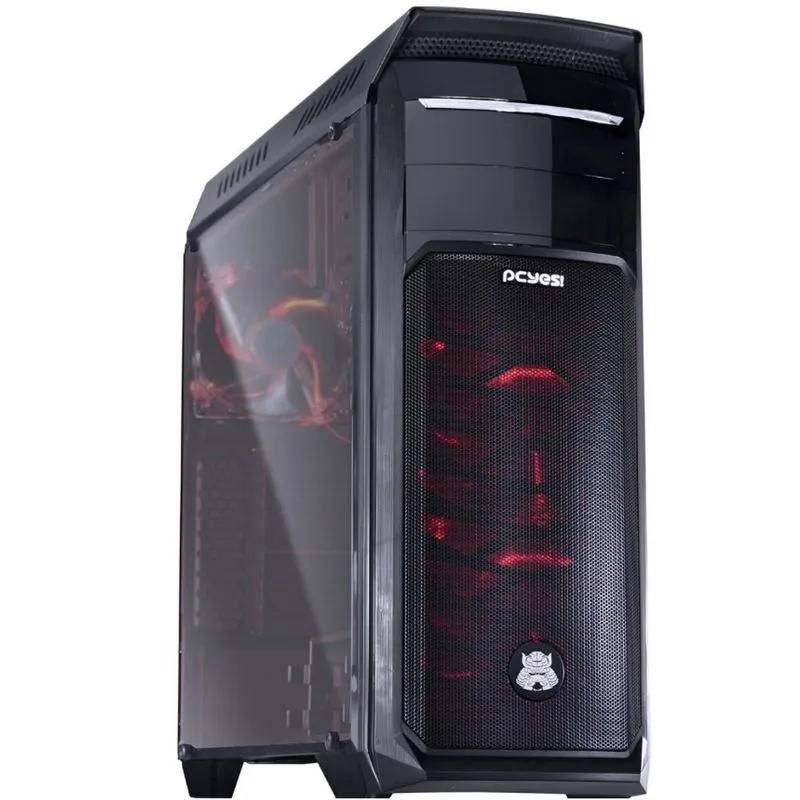 Gabinete ATX - PCYES - Preto - Samurai Vermelho - SAMPTOVM3FCAT