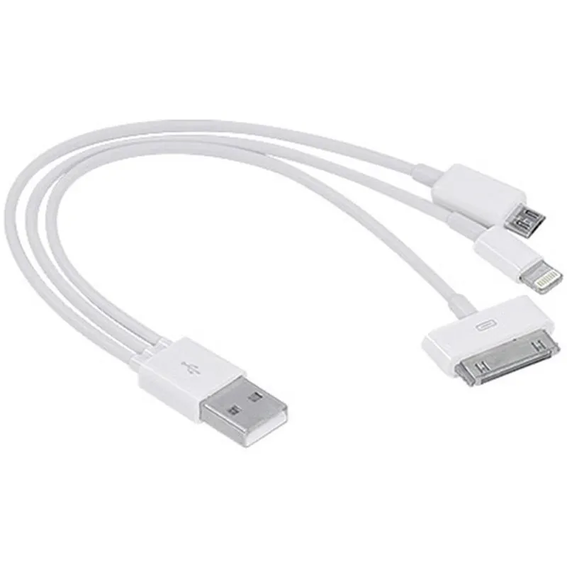 Adaptador 3 Em 1 Usb Macho X Micro 30 Pinos Usb-All Vinik