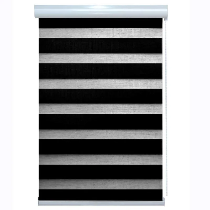 Persiana Evolux Rolo Dupla Rainbow 220x180 cm (AxL) Preto