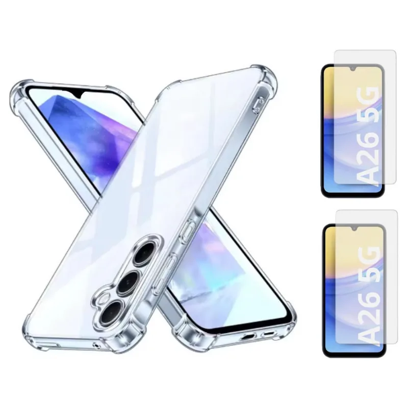 Capa Capinha Silicone + 2 Películas Vidro Para Samsung A26