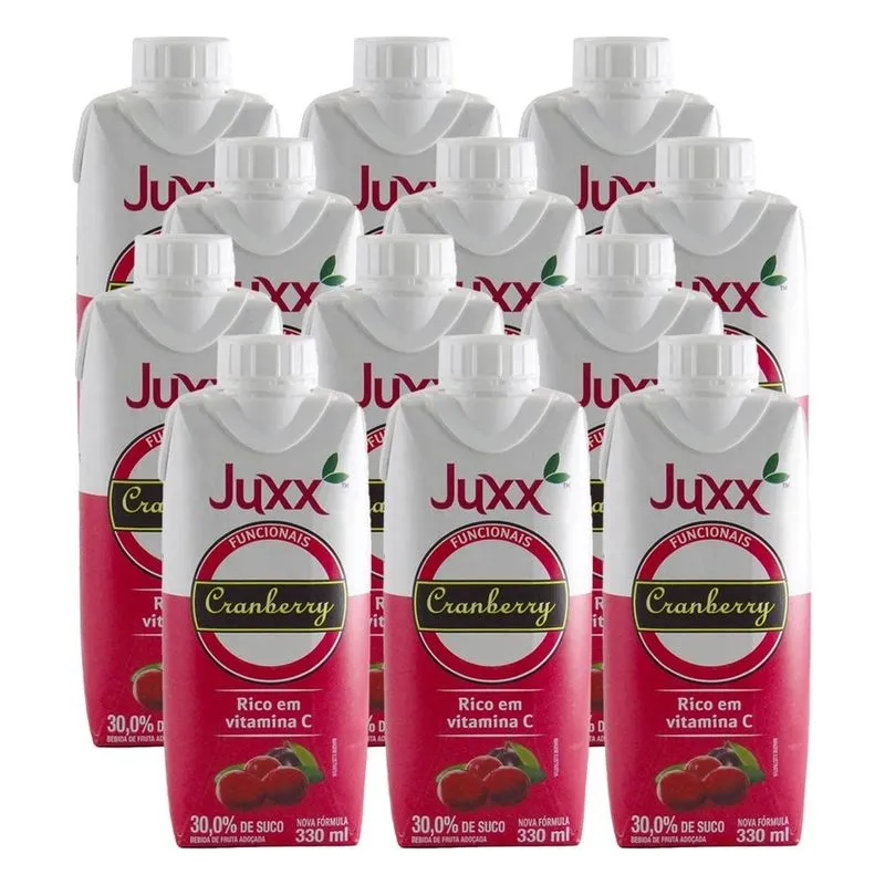 Suco Juxx Cranberry 330ml - 12 Unidades