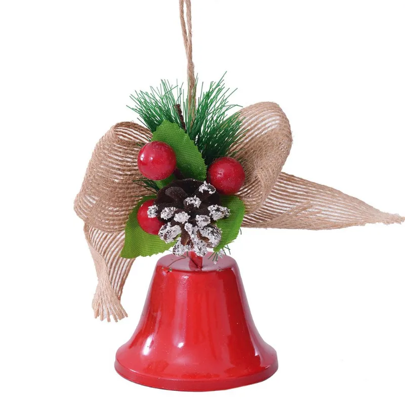 Sino Natalino C/ Laço Decorativo 6,5cm em Metal Wincy-Vermelho