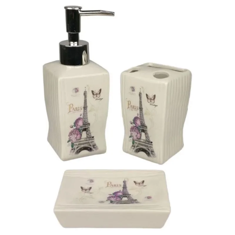 Kit Banheiro 3 Peças 250ML PRB01041 - Rio de Ouro