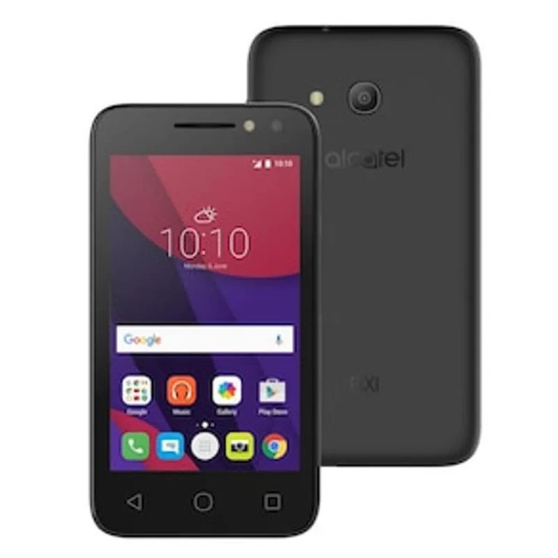 Smartphone Alcatel Pixi 4 2017 Preto com Tela 4”, Câmeras com Flash 8MP+5MP, Memória 8GB, Android 6.
