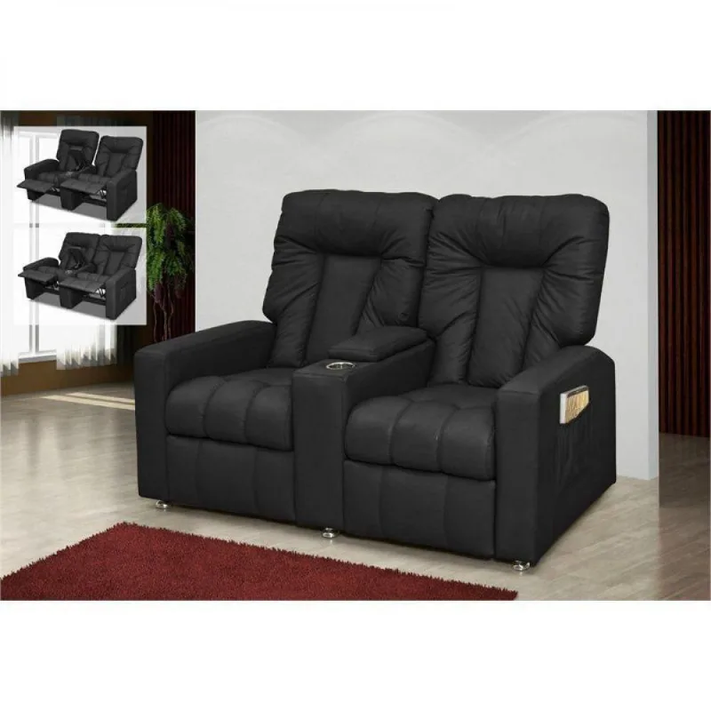Poltrona Dupla Reclinável Jetta MX8 Corano Preto - Matrix