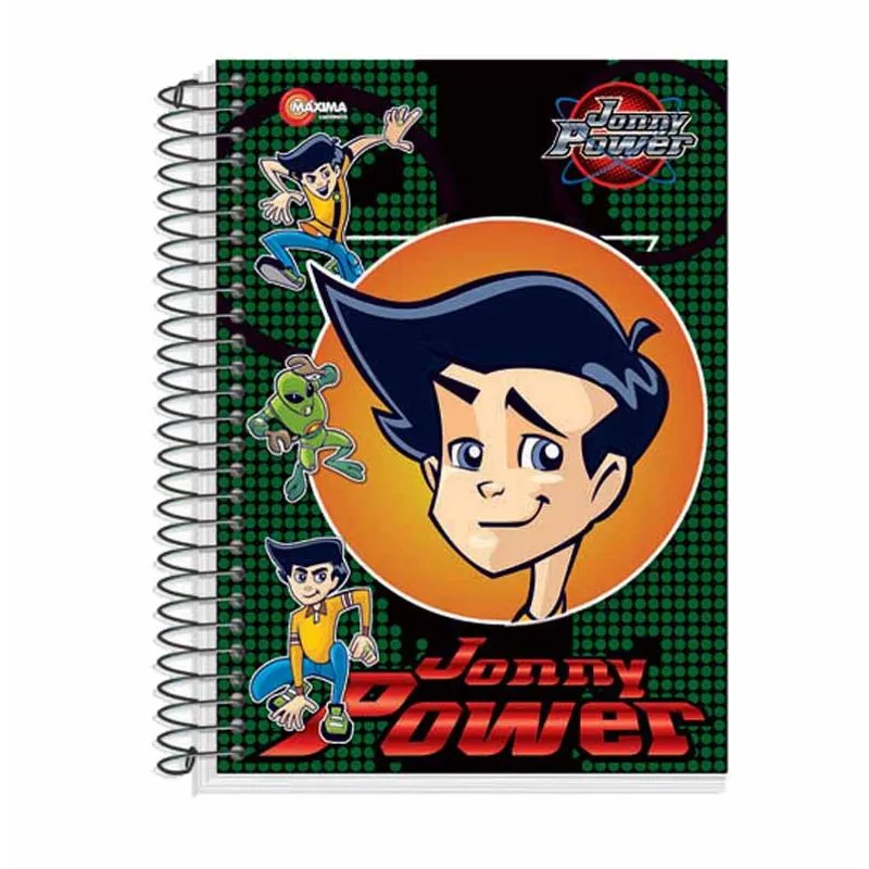 Caderno Universitario 10X1 200 Folhas Capa Dura Jonny Power / 4Un / Maxima