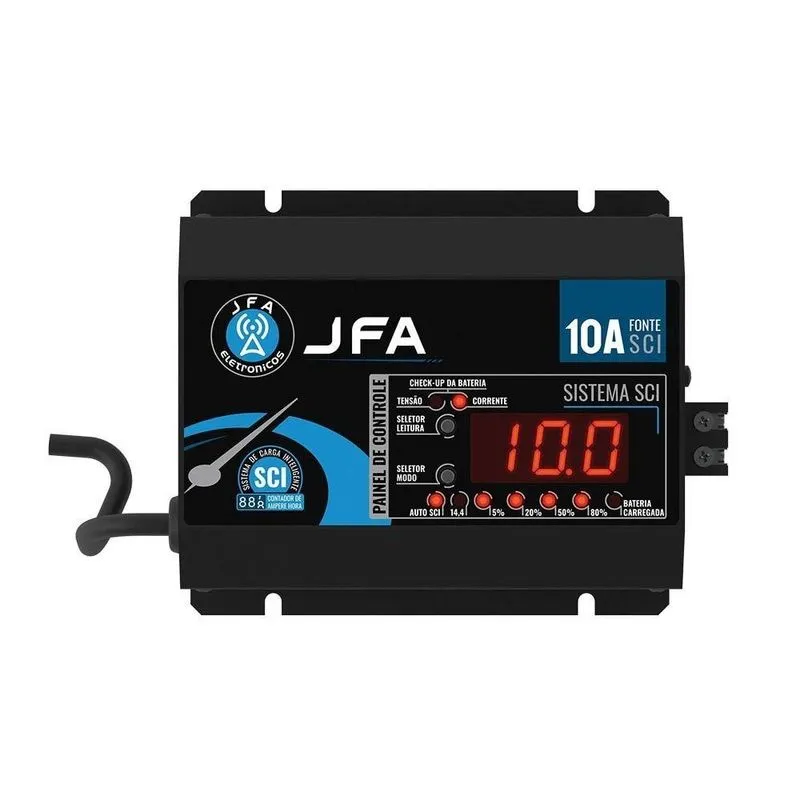 Fonte Carregador Bateria Jfa 10a Bivolt Automatico Display
