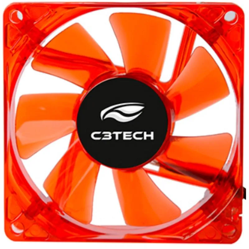Cooler Gabinete 8cm C3 Tech Storm (Led Vermelho) - F7-L50RD