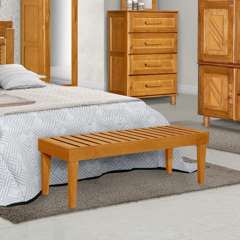 Banco Madeira Maciça Safira 42cmx133cm Atraente Móveis Honey