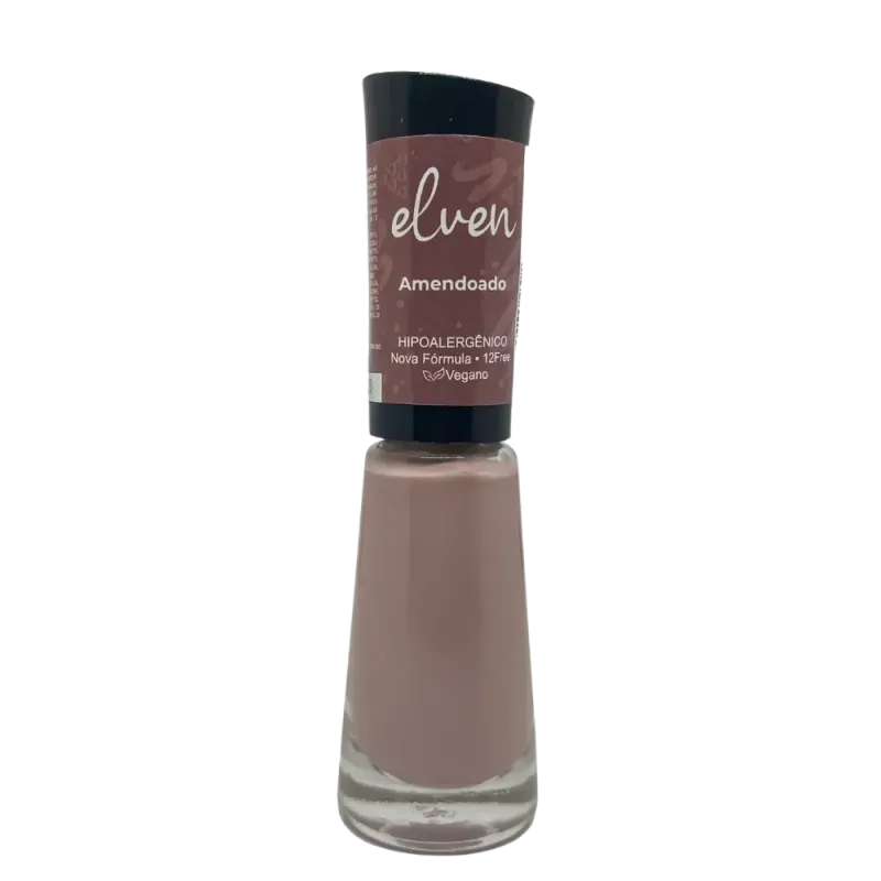 Esmalte Elven Básico Cremoso Amendoado 6,5ml Esmalte Elven Básico Glitter Amendoado 6,5ml