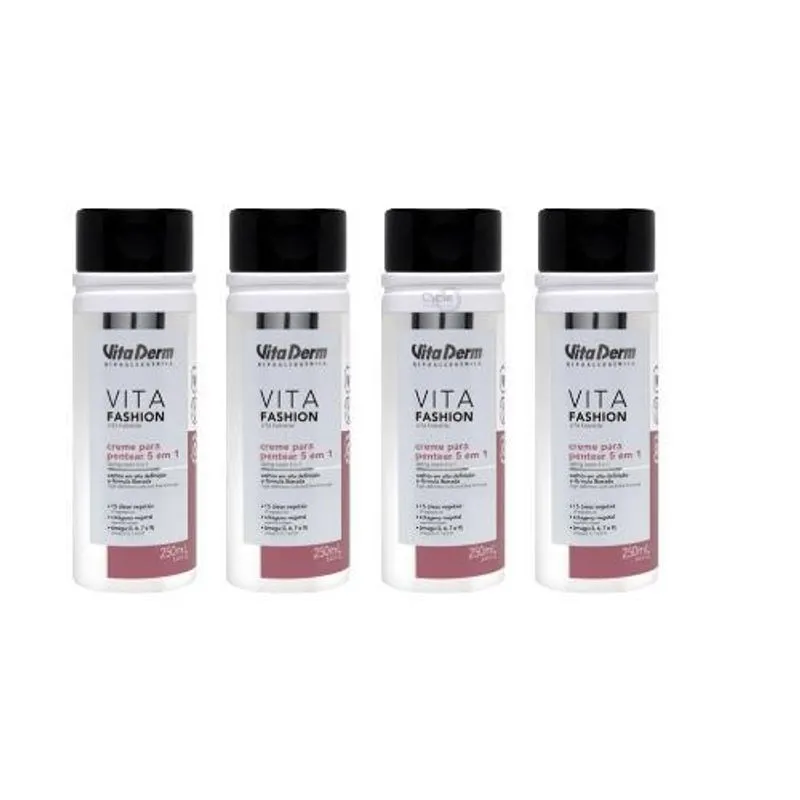 4 Unidades Creme Para Pentear 5 Em 1 Vita Fashion Hair