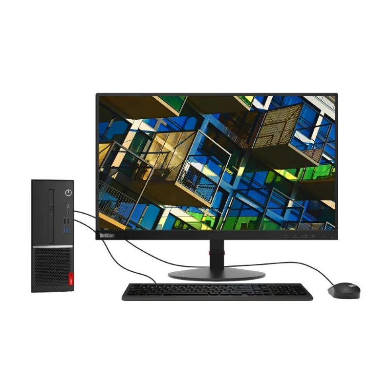 Kit Computado Desktop V50s i7 8GB 1TB W10Home+Monitor FHD 23.8" FreeSync™ S24e-03 VGA+HDMI Lenovo