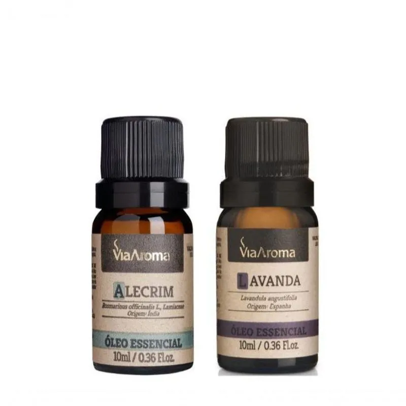 Óleo Essencial Alecrim + Lavanda Via Aroma Aromaterapia