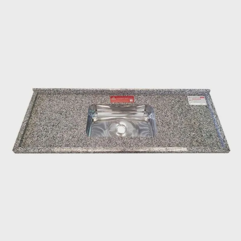 Pia de Cozinha Granito 200 Cm Itabira Plus Cuba Simples