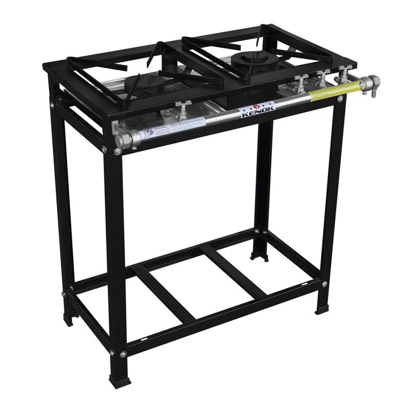 Fogão Industrial Básico Kenok Baixa Pressão 1 Boca Dupla E 1 Simples