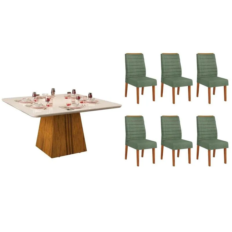 Mesa Sala Italia 136 + 6 Cad Ondina Freijo Dj Móveis
