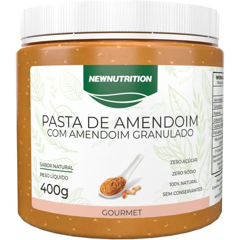 Pasta De Amendoim Com Amendoim Granulado 400g