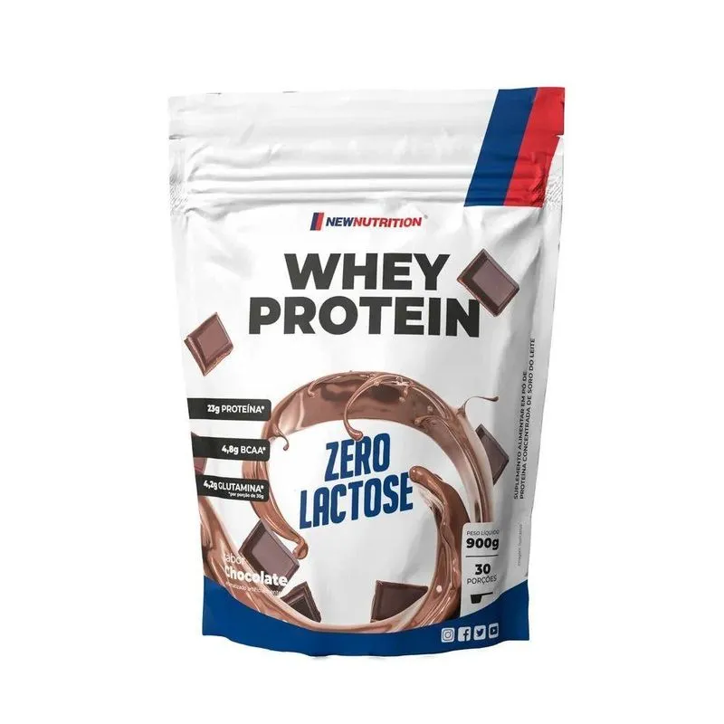 Whey Zero Lactose 900g - New Nutrition Sabor Cookies