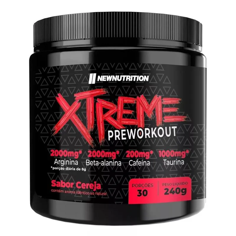 Pré-treino Xtreme 240g Cafeína Newnutrition Sabor Cereja