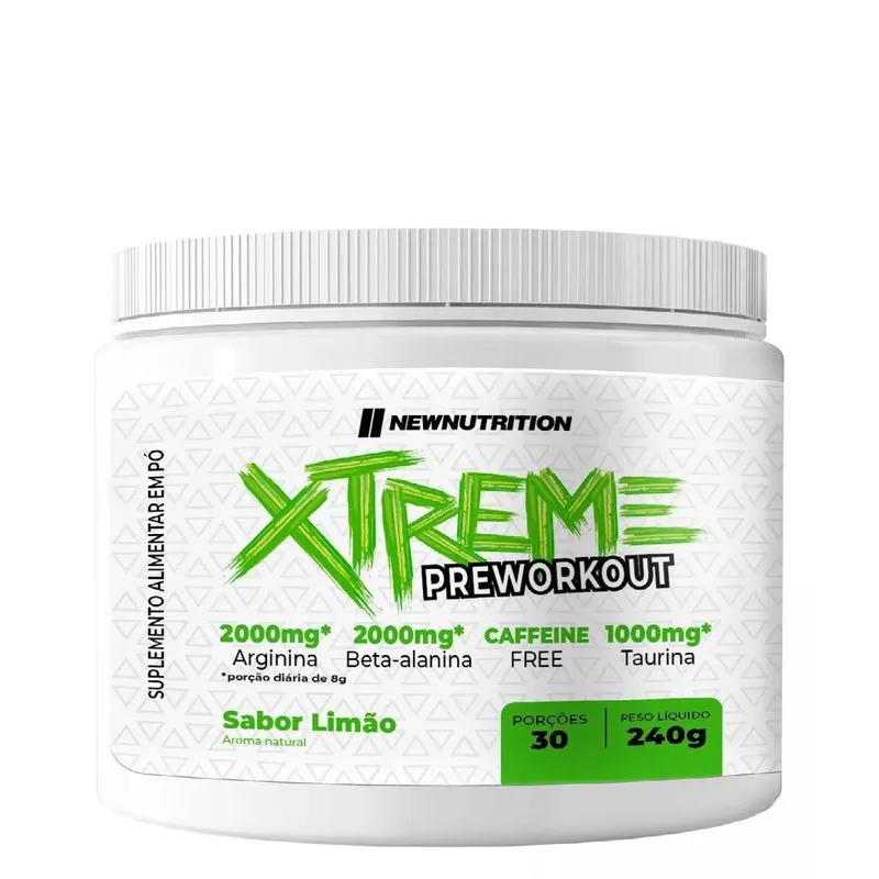 Pré Treino Xtreme Sem Cafeína Newnutrition 240g Limão